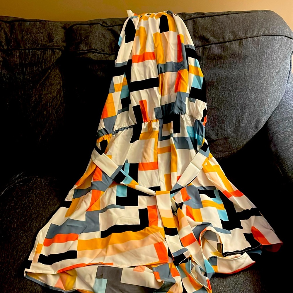 Brand New Multi colored Halter Romper